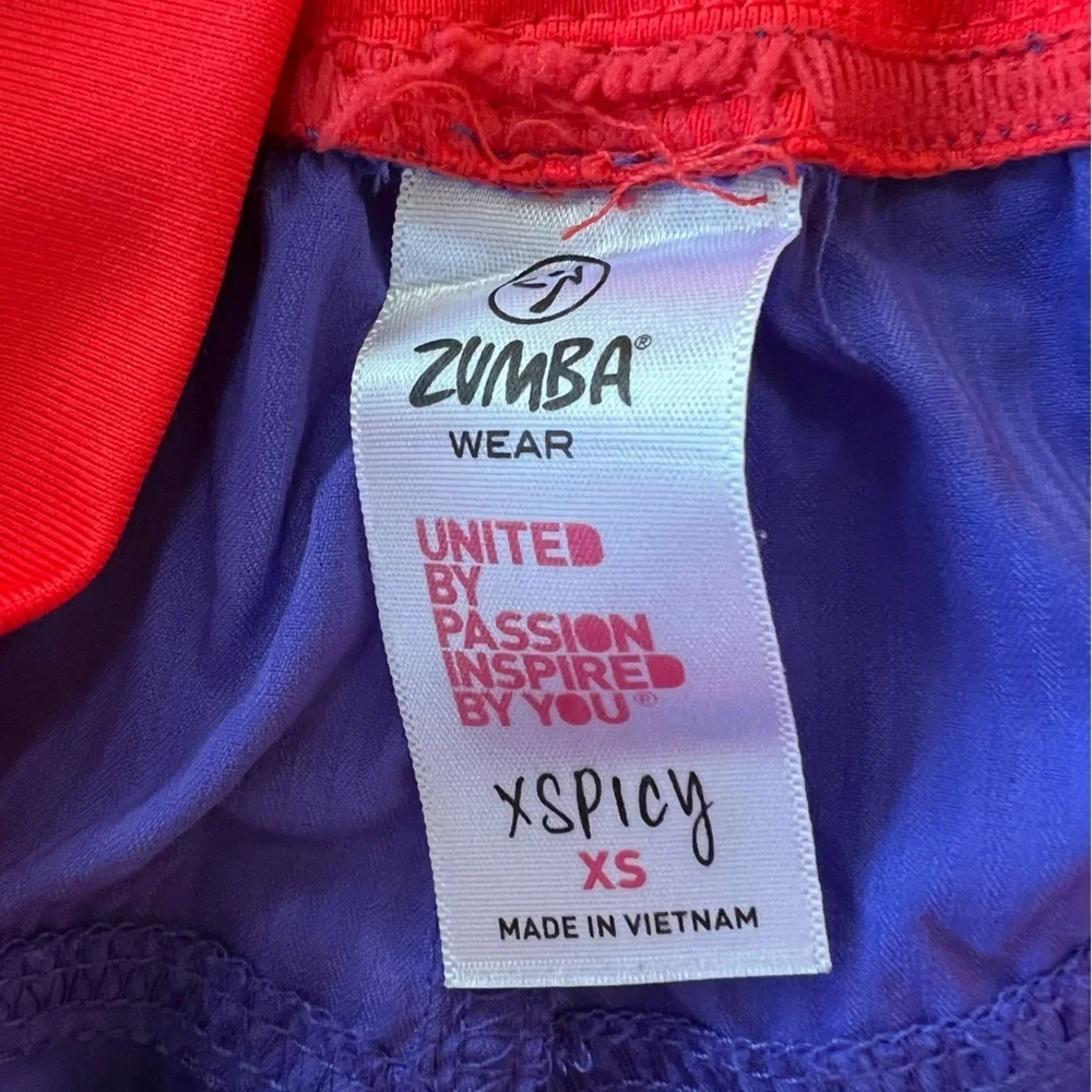 Zumba Fitness Soft-N-Stretch Cargo Pants in Purple Moon/Red, XS (Extra Spicy) - Picture 9 of 12